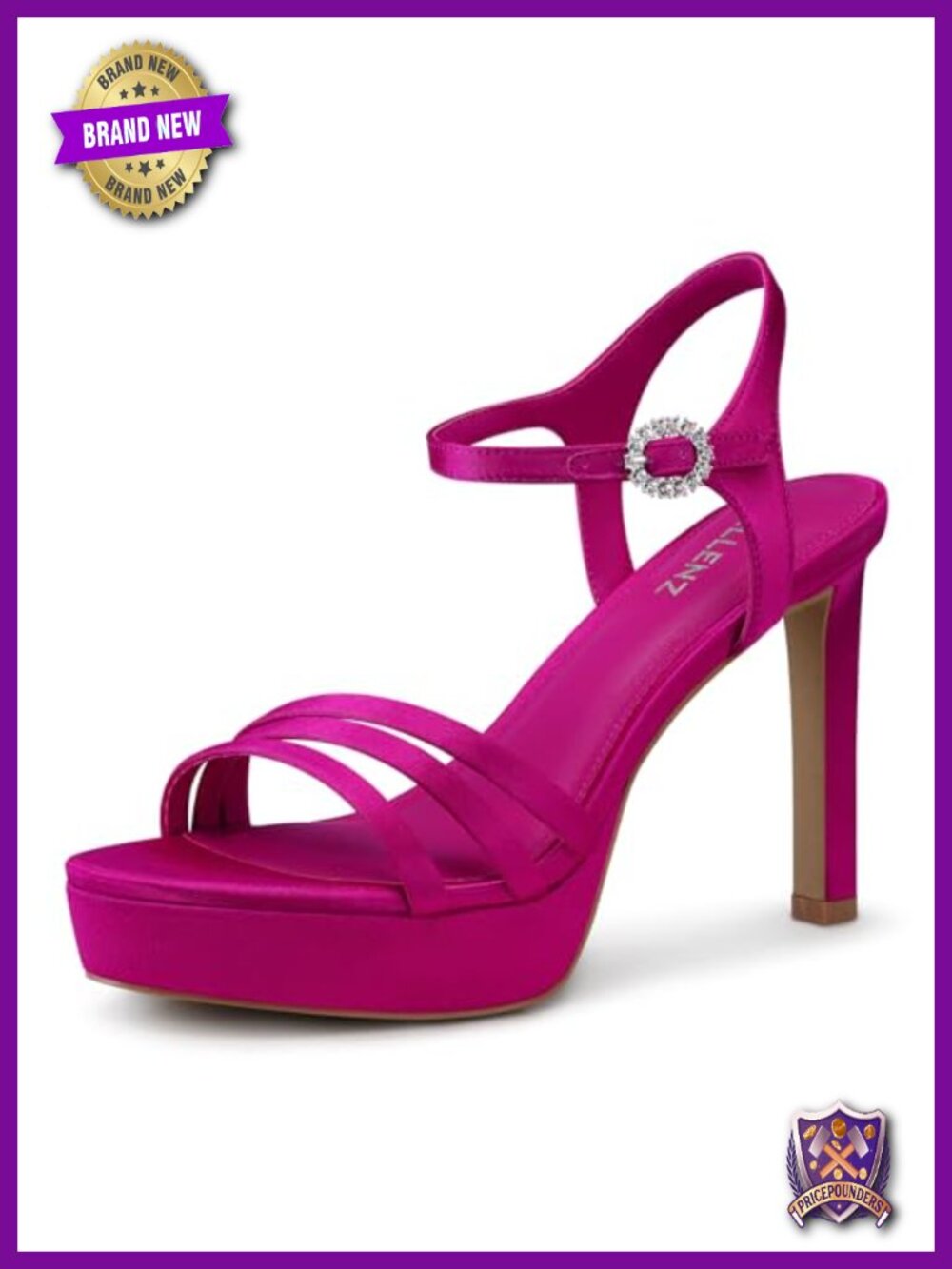 Strappy Platform Heeled Sandals with Buckle Ankle Strap Stiletto Heel Comfort